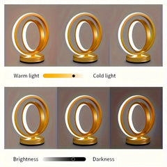LED Desk Light Three Color Dimmable Plug-In Desktop Decoration Bedside Table Lamp Bar Restaurant Atmosphere Aluminum Desk Lamps