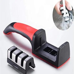 3-Segment Knife Sharpener Knife Sharpeners for Kitchen Knives Stainless Steel Three-Purpose Sharpening Stone for Cooking Essentials, Kitchen Tools