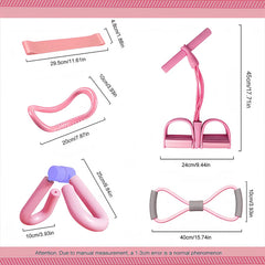 4/5pcs A Yoga Fitness Set-Includes Foot Stretchers, Leg Beauty Clips, Jump Rope, Yoga Rings, 8-shaped Stretchers, Resistance