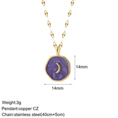 Heart Evil Blue Eye Sun Necklace for Women Cute Dog Bee Elephant Gold Color Pendant Long Stainless Steel Chains
