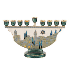 9 Branch Candle Holder for Hanukkah Menorah Candelabrum 9 Head Candlestick Stand for Christmas Party Wedding Celebration Decor