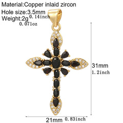 Y2K Boho Cross Our Lady Necklace for Women Golden Jesus Angel Choker Diy Pendant Stainless Steel Chain High Quality Jewelry