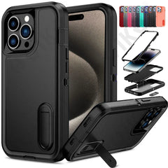Anti-Shock Strong Fited Case For iPhone 17 Air 16 11 13 12 14 15 Pro Max Plus Protective Kickstand Cover For iPhone 17 Pro Max