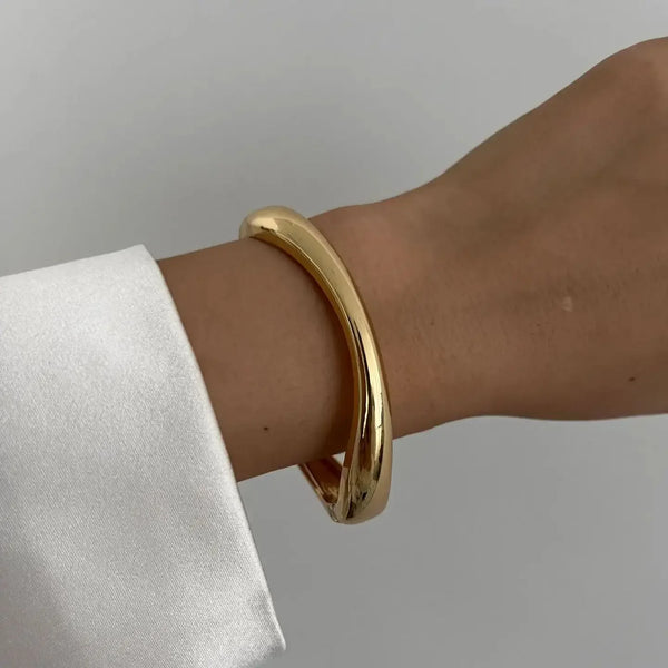 3 Styles Vintage Hip Hop Metal Cuff Bangles Punk Gold Silver Color
