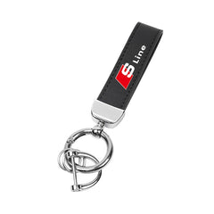 Suede Car Logo Keychain for Audi A1–A8 Q1–Q8 TT