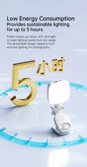 Portable LED Selfie Fill Light Photography Adjustable Brightness Mobile Led Light Clip For Phone Laptop Tablet Meeting Make Up