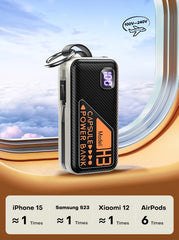 QOOVI Mini Powerbank 5000mah Built-in Cable PD 20W Portable Charger Fast Charging For iPhone 15 Samsung Xiaomi External Battery