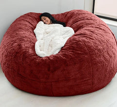 Soft Warm 180*90cm Fur Giant Removable Washable Bean Bag Bed Cover Comfortable Living Room Furniture Lazy Corner Sofa
 Coat