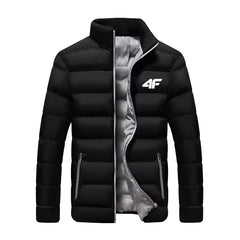 Men's  New Winter Long Sleeve Cotton Coat Zipper Jacket Men's Cotton Coat