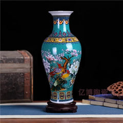 Jingdezhen Floor-standing Ceramic Large Flower Vase for Floral Arrangement Simple European-style Living Room Modern Home Decor C