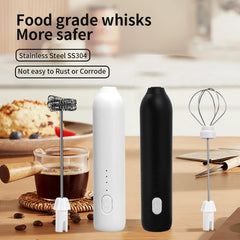 Electric Milk Frother & Egg Beater – USB-C 3-Speed Handheld Whisk