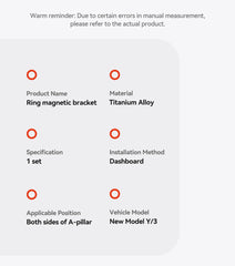 YZ For Tesla Model 3 Y/YL Highland Juniper Magnetic Car Phone Holder 360 Degree Rotation Metal Car Mount for All  Phones
