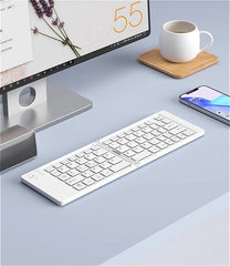 MINGCVIL Mini Foldable Wireless Keyboard Slim Portable Bluetooth Keyboard Rechargeable Folding Keyboard for IOS Windows Android