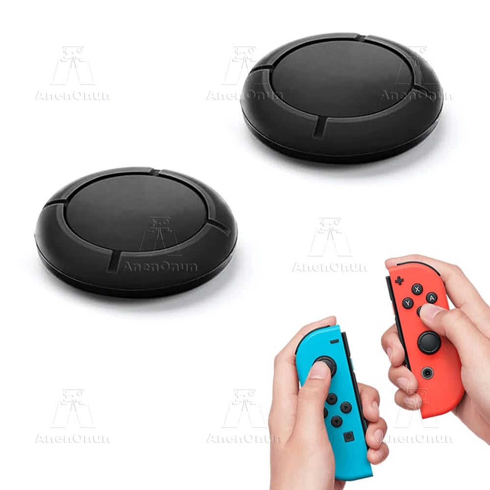 Joycon Joystick Replacement Cap for Switch/Switch Lite/Switch OLED Premium Thumb Grip Non-Slip Silicone Protective Cover - Black
