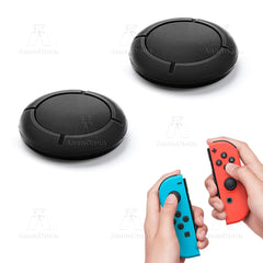Joycon Joystick Replacement Cap for Switch/Switch Lite/Switch OLED Premium Thumb Grip Non-Slip Silicone Protective Cover - Black