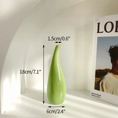 Ins Ceramics Flower Vase Nordic Hydroponics Vases Creative Room Decor Mini Flower Bottle Pots Desktop Ornament Craft