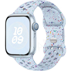 Sport Strap for Apple Watch Band 44mm 45mm 46mm 49mm/38mm 40 41mm Colored Particles Rubber Band IWatch Ultra 11 10 9 8 7 6 5 SE