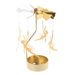 1pc Metal Hot Rotating Candle Holder Christmas Rotating Candle Holder Dinner Party Wedding Party Candle Holder Home Decor