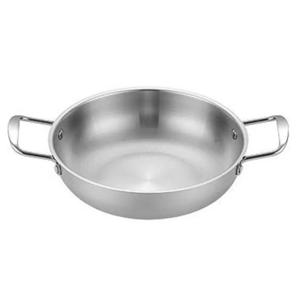 Stainless Steel Saucepan Dry Pots Home Cooking Seafood Rice Pot Paella Pan Picnic Snack Plates Cookware with Handle Kitchen Tools, Cooking Utensils