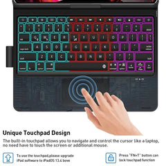 360 Degree Magic Keyboard Case For iPad Air13 11 2024 M2 Pro12.9 11 iPad 10.5 10.2 7/8/9 10th Air4 5 10.9 Backlit Keyboard Funda