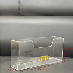 Judaica Passover Clear Lucite Napkin Holder Waterproof Desktop Tissue Stand Acrylic Guest Towel Holder Jewish Pesach Gift