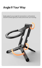 Ulanzi MA60 Foldable Magnetic Phone Tripod 0.8cm Ultra-Slim Dual-Sided Magnet Phone Tripod for Desktop Stand Livestreaming Vlog