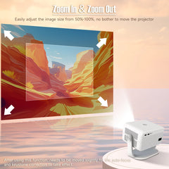 Magcubic L018 360° Projector 650ANSI 8K Android 14 Native 1080P with Auto Keystone Focus Wifi6 BT5.4 Portable Outdoor