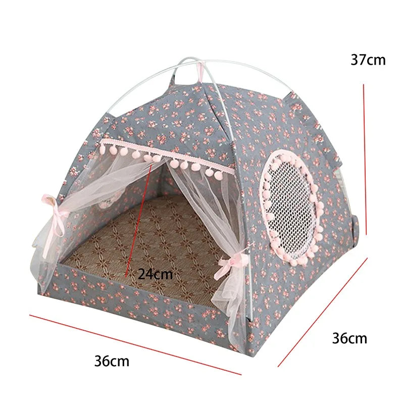 Pet Cat Tent Summer Cave Hut Cat Sleep House For Kitten Puppy Playpen Cage Basket Cat Nesk Kennel Small Dog House Bed Pet Shop