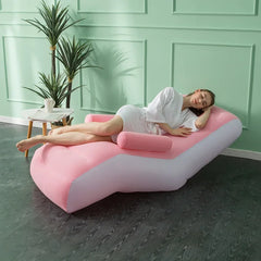 1Pc Inflatable Lazy Sofa Home Leisure Fashion Comfortable  Inflatable  Bed Indoor Collapsible Bed Leisure Corner Sofa Living Room Furniture