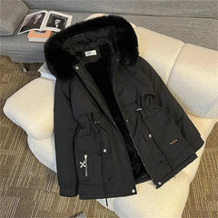 Korean Style Women’s Hooded Winter Parka – Thick Warm Coat