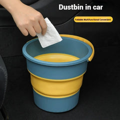 5/10/17L Portable Folding Bucket Multifunctional Thickened Silicone Bucket for Car Washing and Fishing Camping Folding Bucket