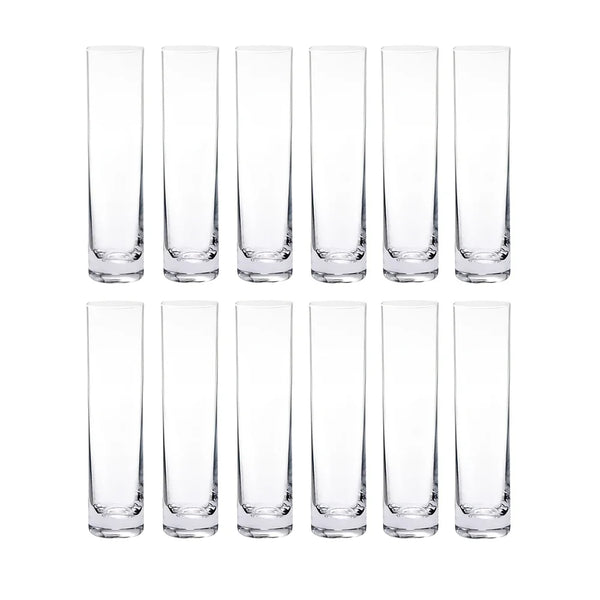 12 Pieces Glass Cylinder Vase, Clear Small Flower Vase, Home Decoration Vase, Party Decoration Vase, Suitable for Wedding Home Decor