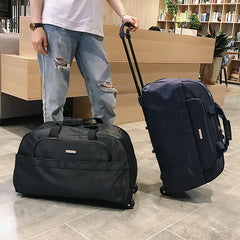 Large Capacity Travel Bag Luggage Carry-On Lightweight Short Trip Bag Handheld Suitcase for Men And Women Oxford Cloth Pure C...