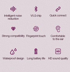Original Thinkplus Wireless Bluetooth Earphones ANC Noise Reduction Earbuds HD Mic Call Gamer Headsets LED Touch Screen Control