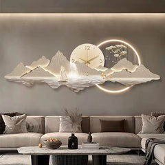 Led Luxury Wall Clocks Mechanism Interior Modern Aesthetic Creative Wall Watch Nordic Restaurant Reloj De Pared Room Decorations