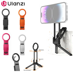 Ulanzi MA38 Mobile Phone Photography Stand Selfie Stick Double Magnetic Overhead Tripod for Samsung Xiaomi Huawei iPhone Vivo
