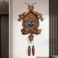 Wall Clock Aesthetic Cuckoo Clocks Retro Wall Watch Decorative Watches Luxury Living Room Ornaments Elegant Home Decoration