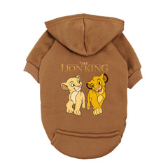Lion King Dog Hoodie - Cute Simba Nala Puppy Sweater for Small Breed Dogs - Blue Fleece Pet Clothes Outfit