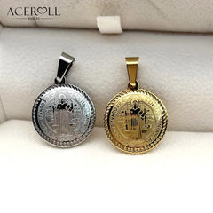 ACEROLL Stainless Steel Catholic Pendant Charms of Saint Benedict  for Christian