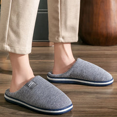 Trend Men Slippers Winter Warm Cotton Slippers Male Flats Soft Non-slip Slides Household Indoor Slippers Large Size 40-51