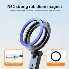 VRIG Magnetic Phone Holder Tripod Mount MagSafe Phone Stand W 1/4 Cold Shoe for iPhone 16 15 14 Samsung Phone Camera Accessories