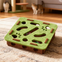 New Cat Puzzle Toy Felt Tunnel Box Cat Playing Toy With Ball Indoor Entertainment Hunting Indoor Kitten Toys Cat Supplies Pet Shop