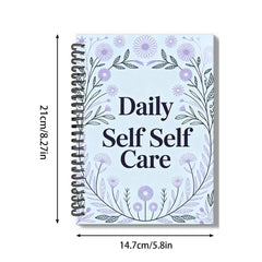 1PC Elegant Light Purple Daily Self Care Mood Journal, Suitable For Daily Mindfulness Practice, Relaxing Self Reflection Session