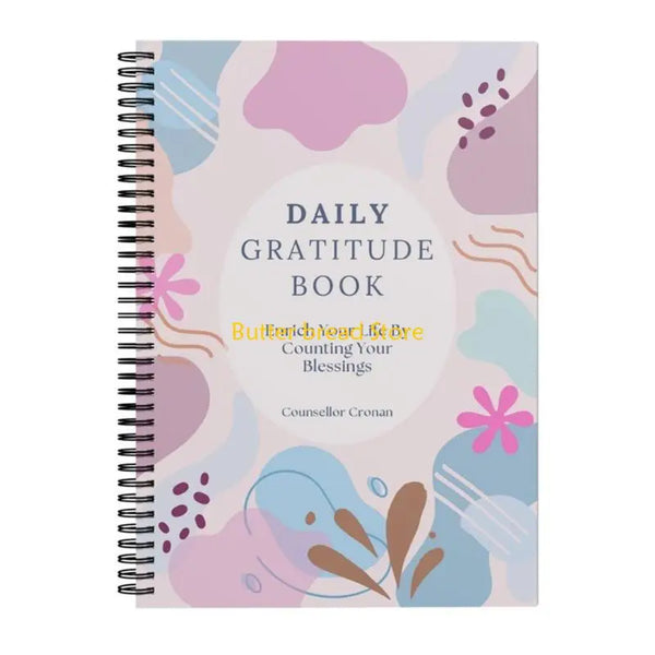 W89C Daily Gratitude Planner Notebook Twin Coil Binding Gratitude Journal For Mindfulness Practice and Mental Health Tracking
