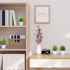 Artificial Bonsai Green Fake Plant Eucalyptus Flower Potted Plant for Indoor Outdoor Home Bedroom Garden Decoration Home Decor, Plants & flowers