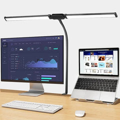 LED Desk Lamp Double/Single Head Architect Desk Lamps Office Eye-Caring Desk Light Stepless Dimmable Adjustable Gooseneck Lamp