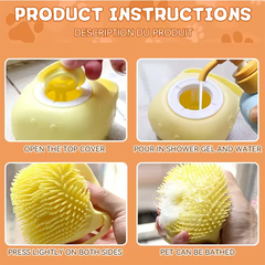 New Bath Massage Brush Bathroom Multifunctional Puppy Big Dog Cat Soft Safety Silicone Pet Accessories for Dogs Cats Tools Pet Shop, Pet Accessories