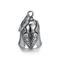 Vintage Christian Jesus Cross Bell Pendant Motorcycle Bell Necklace Punk Biker Religious Exorcist Lucky Jewelry for Men's