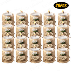 10-50Pcs Wedding Candles Favors for Guests Gift Wood Tealight Candle Holder Bulk Bridal Shower Tealight Holder Thank You Gifts Home Decor