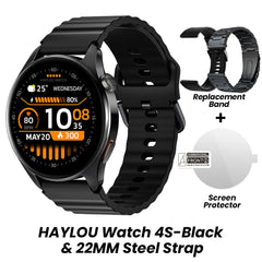 HAYLOU Watch 4S GPS Smartwatch 1.43” HD AMOLED Display 5 Satellite GPS Positioning 120+ Workout Modes Sport Fitness Smart Watch